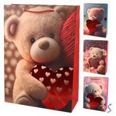 Пакет подарунковий паперовий L "Teddy" 30*41.5*12 см, R97007-L Пакет подарунковий паперовий L "Teddy" 30*41.5*12 см, R97007-L