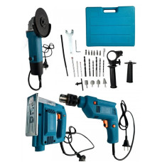 Дриль, лобзик, болгарка, набір 3в1, 1579 Дриль, лобзик, болгарка, набір 3в1, 1579