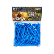 Пластиковые пульки (шарики) для детского оружия 1-153, 6 мм 500 шт (Голубой)