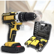Шуруповерт аккумуляторный Желтый два акумулятора (24V/5A)