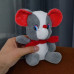 Мягкая игрушка Мышка с бантом 15 см (серый)