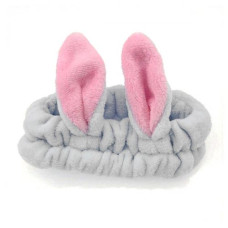 Плюшевая повязка "Зайка" (серый)