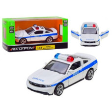 Машинка металева Ford Mustang GT Автопром поліція, інерці, двері (біла) Машинка металева Ford Mustang GT Автопром поліція, інерці, двері (біла)