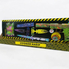 Игровой набор "BIG BOX Suture", деревянный - резинкострел, ножи, перчатки, брелок Игровой набор "BIG BOX Suture", деревянный - резинкострел, ножи, перчатки, брелок