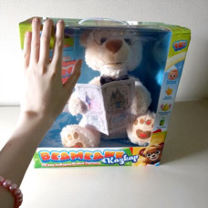 Мишка сказочник, ОСВУЧЕНИЕ УКРАИНСКИМ ЯЗЫКОМ, 15 аудиосказок, 5 карточек со сказками, скороговорки и звуковые эффекты, подвижный ротик, сенс