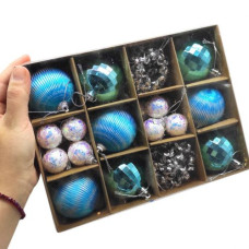 Новорічні прикраси, 26 штук, кульки, в коробці