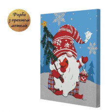 Картина по номерам с красками металлик "Новогодний секрет" 40х50 см