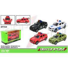 Машина "АВТОПРОМ" 4 кольори,у коробці, AP7534
