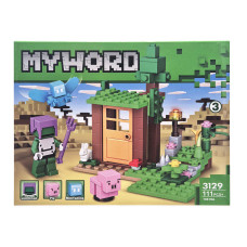 Конструктор детский Майнкрафт The hill Bambi 3129-3 пластик, 111 деталей