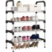 Полка для обуви Shoe Rack черного цвета на 4 ЯРУСА