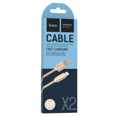 Кабель HOCO X2 iPhone Knitted 1м, золотистий, 90674