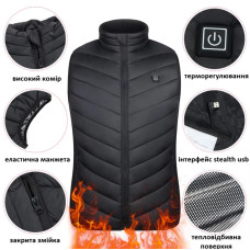 Жилетка с подогревом от PowerBank унисекс, безрукавка XXXL от повербанка Жилетка с подогревом от PowerBank унисекс, безрукавка XXXL от повербанка