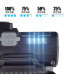 Фонарь налобный с датчиком движения и клипсой 6541-3030+SMD (WHITE+RED+BLUE)