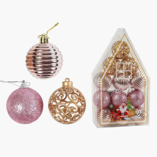 Новорічні прикраси іграшка на ялинку 12 штук, кульки, D=5 см, у слюді Новорічні прикраси іграшка на ялинку 12 штук, кульки, D=5 см, у слюді