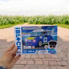 Конструктор Kids hits IBLOCK JUNIOR 135 деталей, Patrol Car короб. 24*16*6 cm