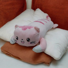 Мягкая игрушка-обнимашка "Кот" батон, 65 см, (розовый)
