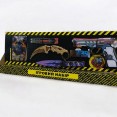 Игровой набор "BIG BOX Hexagon", деревянный - резинкострел, ножи, перчатки, брелок Игровой набор "BIG BOX Hexagon", деревянный - резинкострел, ножи, перчатки, брелок