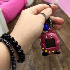 Электронная игра "Penguin Pet Тамагочи", брелок (бордовый)
