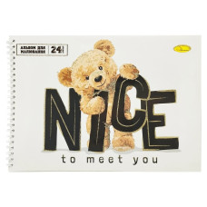 УЦЕНКА!!! Альбом для рисования A4 Апельсин АП-0306-7-UC 24 листа, пружина сбоку