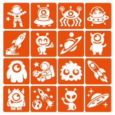 Набор трафаретов для био-тату 