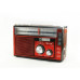 Радиоприёмник колонка с радио FM USB MicroSD и фонариком Golon RX-382 на аккумуляторе Красный