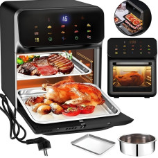 Аэрогриль электрический Silver Crest 15 л 3000 Вт, мультипечь с сенсорным управлением, черная Аэрогриль электрический Silver Crest 15 л 3000 Вт, мультипечь с сенсорным управлением, черная