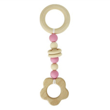 Грызунок деревянный MGZ-0410(Pink) Цветочек