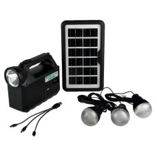 Система автономного освітлення, з сонячною панеллю та 3 лампами, GD-7 Система автономного освітлення, з сонячною панеллю та 3 лампами, GD-7
