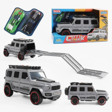 Джип музыкальный СЕРЫЙ, звук, свет, инерция, машинки в комплекте, в коробке Джип музыкальный СЕРЫЙ, звук, свет, инерция, машинки в комплекте, в коробке