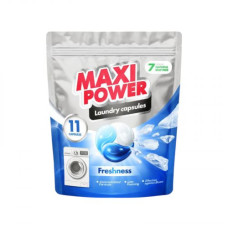 MAXI POWER Капсулы для стирки универсальные Свежесть 11шт MAXI POWER Капсулы для стирки универсальные Свежесть 11шт