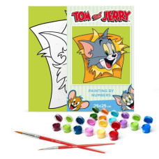 Набір для розпису по номерах для дітей WB "Tom and Jerry: Веселі пригоди" 25х25см Набір для розпису по номерах для дітей WB "Tom and Jerry: Веселі пригоди" 25х25см