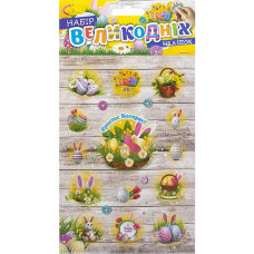 Набор пасхальных наклеек НС-В6-14-3 формат В6, 2 листа, 30 штук