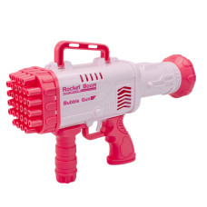 Генератор мыльных пузырей Бластер 009(Pink) 1 емкость с мыльной жидкостью и тарелочка