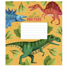 Тетрадь ученическая Dino park 012-3227K-1 в клетку на 12 листов