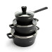 Набор посуды OSFE YD-16, 16 предметов из алюминия. Черный (YD-16)