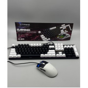 Проводная клавиатура мембранная с подсветкой + мышка RGB USB XSTRIKE X-1011 Комплект