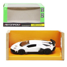 Машинка металлическая "Lamborghini Aventador SVJ", белая