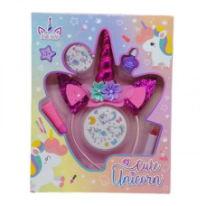 Косметика с украшениями "Милый единорог" (малиновый)