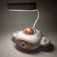 Настольная лампа со стругачкой для карандашей "Самолеток", (БЕЛЫЙ)