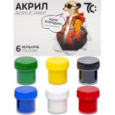 Детский набор акриловых красок 7C50601 6 цветов, по 10 мл