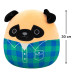 Мягкая игрушка Мопс Принц в рубашке Squishmallows SQCR06622, 30 см