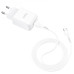 Сетевое зарядное устройство Hoco N2 Vigour с 1USB/2.1A с гибким кабелем Type-C Белый