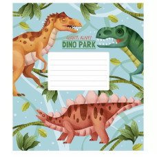 Тетрадь ученическая Dino park 012-3227K-2 в клетку на 12 листов