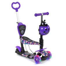 Самокат с ручкой "Best Scooter" (фиолетовый)