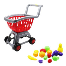 Игровой набор "Тележка с фруктами", красный
