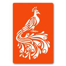 Трафарет для био-тату Павлин dx037-24*34см, размер 24х34 см