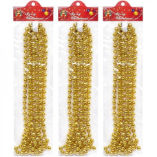 Декоративные новогодние бусы на ёлку 10мм XYA07-2.7 м