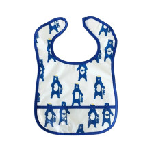 Детский слюнявчик клеенчатый MGZ-0601(Blue) на липучке