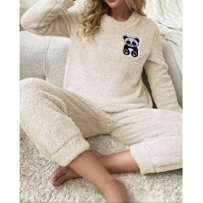 Пижама двухсторонняя махра панда беж Пижама двухсторонняя махра панда беж