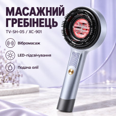 Массажная расческа для кожи головы с LED-подсветкой и подачей масла TV-SH-05/XC-901 Синий Массажная расческа для кожи головы с LED-подсветкой и подачей масла TV-SH-05/XC-901 Синий